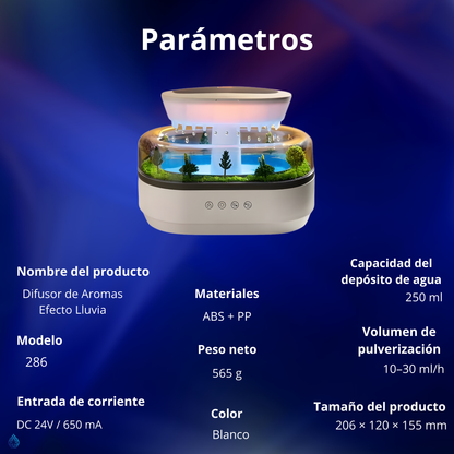 Difusor de Aromas Efecto Lluvia